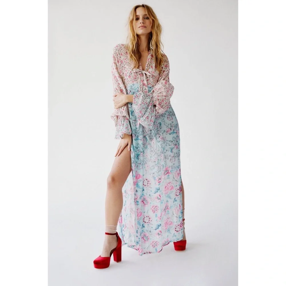 Free People Hana Printed Kaftan x Rococo Sand
